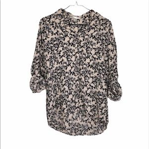 Button-down Watercolor Vine Blouse